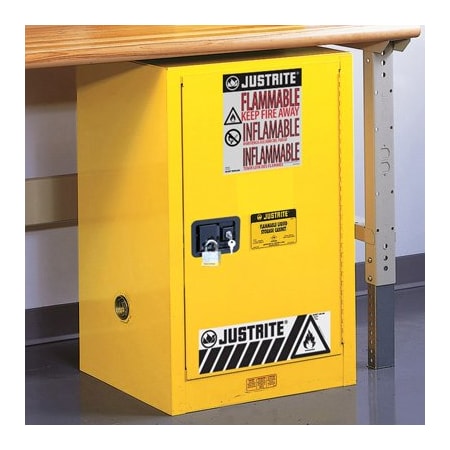 Justrite SAFETY CABINET 12 GAL. COMPACT YELLOW JT891220